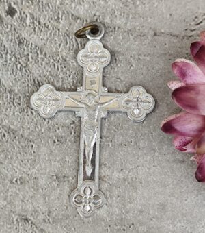 Antique croix crucifix souvenir de mission
