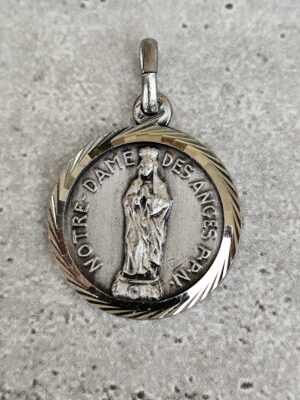 Antique médaille religieuse notre dame des anges