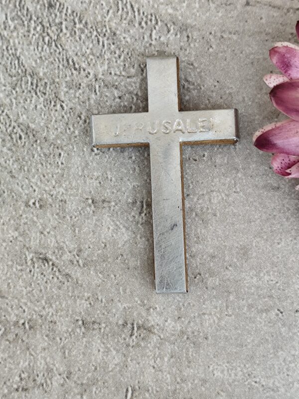 Ancienne croix crucifix en bois Jérusalem. – Image 2
