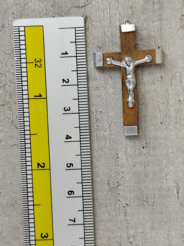 Ancienne croix crucifix en bois Jérusalem. – Image 3