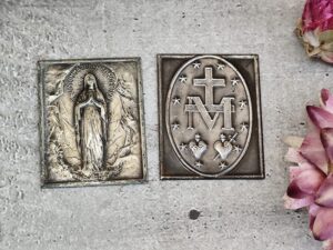 Plaque d’image catholique image symbolique image de la Sainte Vierge Marie Notre-Dame de la Médaille Miraculeuse