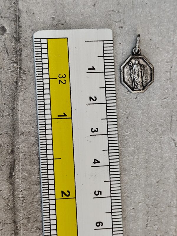 Antique médaille religieuse de saint Meen. – Image 3