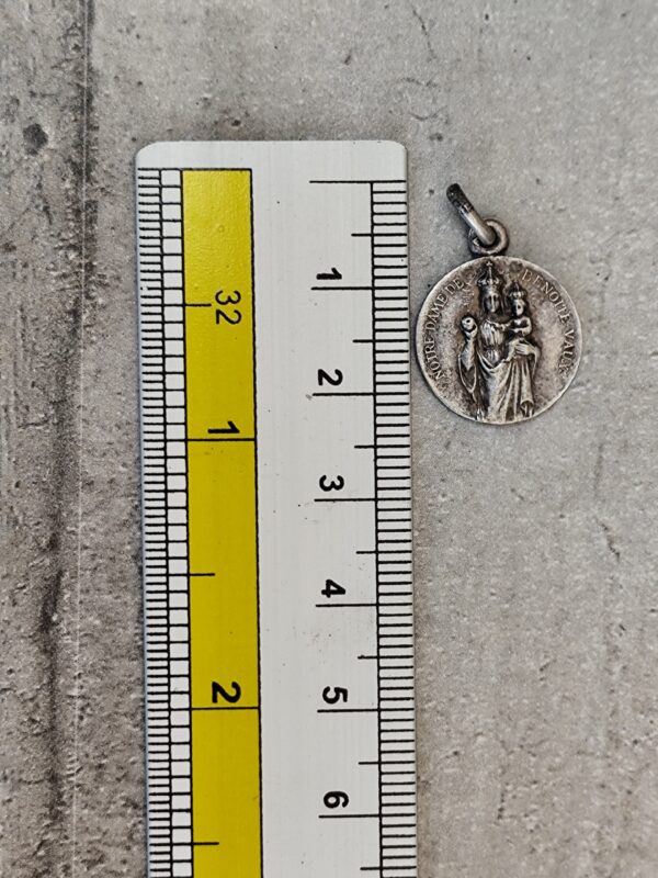 Antique médaille religieuse notre dame de benoîte vaux – Image 3