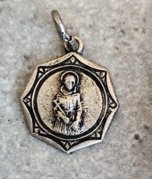 Antique médaille religieuse de saint François d'Assise