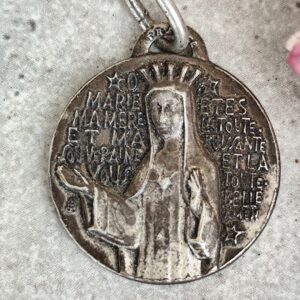 antique médaille religieuse de la vierge marie