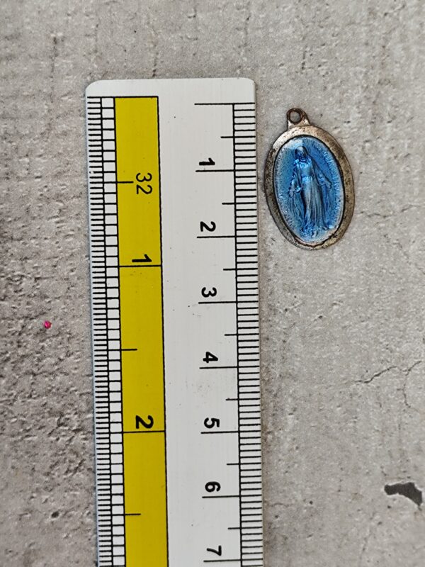 Ancienne médaille miraculeuse de la vierge Marie en email. – Image 3