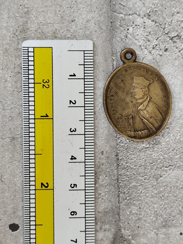 Ignace de Loyola, Ancienne Médaille Religieuse, Saint Ignace Loyola, Société Catholique de Jésus, jésuite de protection des prêtres – Image 3
