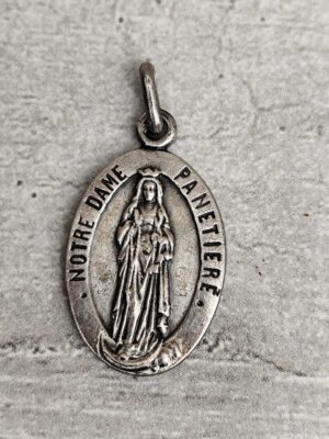 Antique médaille religieuse notre dame Panetière.