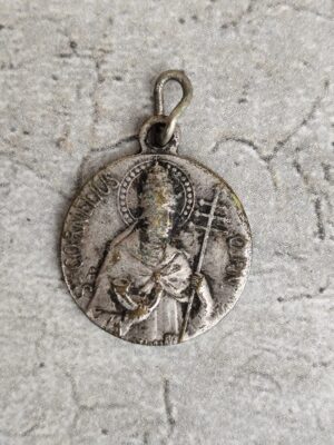 Antique médaille religieuse de saint cornelius