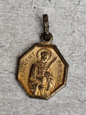 Ancienne médaille religieuse de Saint Laurent