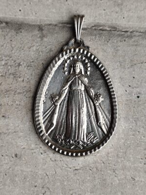 Grande médaille religieuse notre dame des roses San Damanio