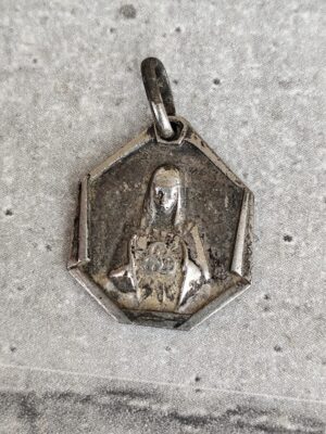 Antique médaille religieuse de notre dame de la Trinité