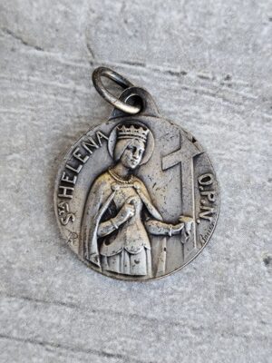 Antique médaille religieuse de sainte Héléna