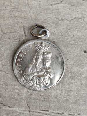 Antique médaille religieuse averbode, médaille de pèlerinage