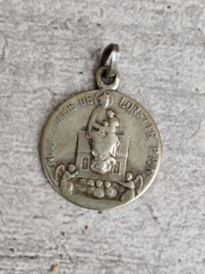 Antique médaille religieuse notre dame de lorette