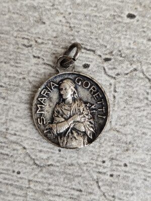 Antique médaille religieuse S Maria Goretti