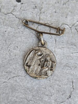 Antique médaille religieuse de la Vierge Marie nazareth