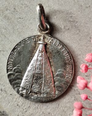 Antique médaille religieuse notre dame du valfleury