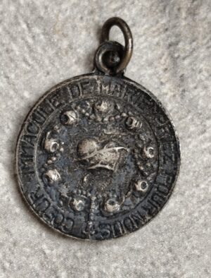 Antique médaille religieuse notre dame de fatima.