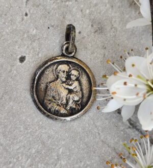 Médaille ancienne de Saint Joseph – Antique religieux – Protection & bénédiction – Collection spirituelle