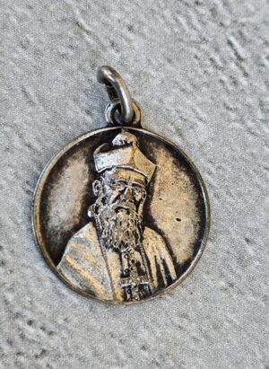 Médaillon ancien “Servo di Dio Agostino Giacinto Longhin” – Vescovo Cappuccino – Rare médaille religieuse vintage