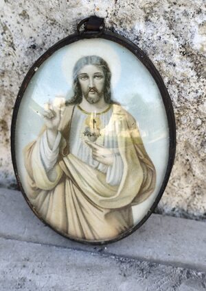 Globe‑Reliquaire – Jésus‑Christ Sacré‑Cœur – Lumière & Protection