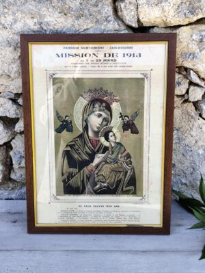 Cadre religieux ancien – Mission de 1913 – Paroisse Saint‑Vincent Carcassonne
