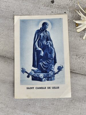 Carte religieuse ancienne – Saint Camille de Lellis, Patron des malades