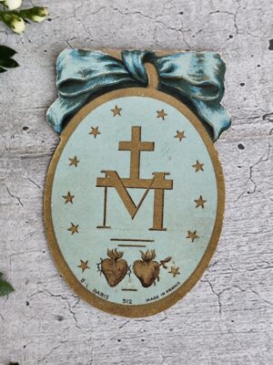 Image pieuse ancienne – Immaculée Conception & Médaille Miraculeuse – B.L. Paris