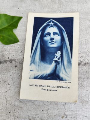 Carte religieuse ancienne — Notre‑Dame de la Confiance, priez pour nous