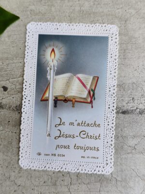 Carte canivet religieuse italie 1967