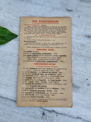 Livret spirituel ancien “Ma Confession”