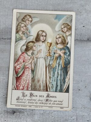 Carte religieuse ancienne – “Le Pain des Anges” – Bouasse‑Lecène Paris (M.353)