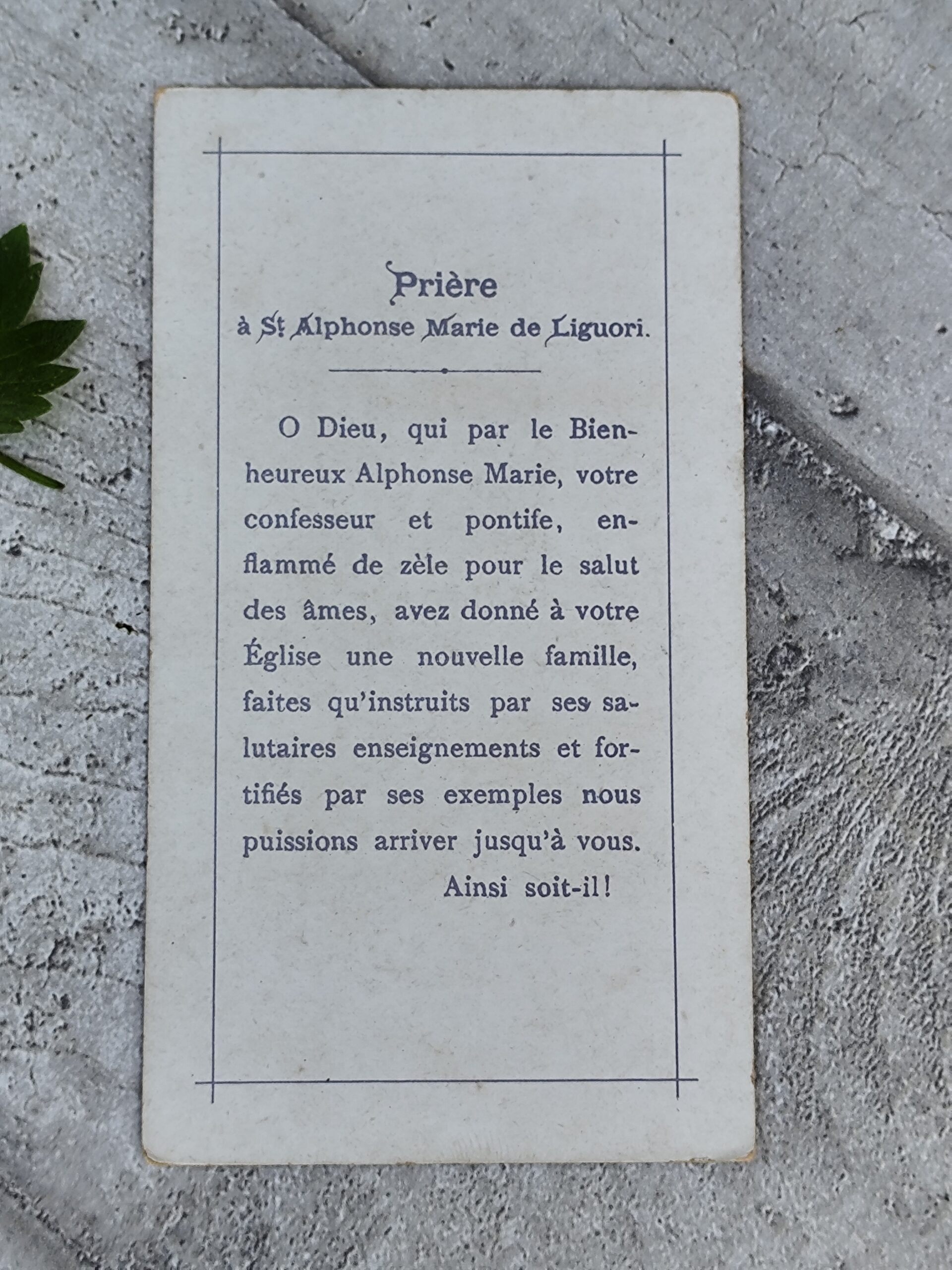 Image pieuse ancienne Saint Alphonse de Liguori 1899 – Carte religieuse XIXe siècle – Image 2