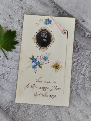 Carte‑relique authentique – Saint Giuseppe Benedetto Cottolengo – Casa della Divina Provvidenza, Torino