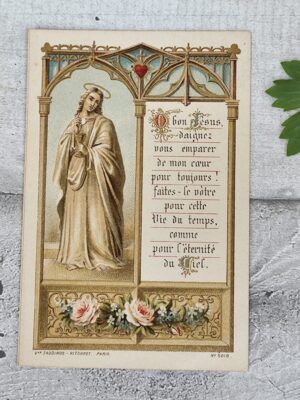 Image pieuse ancienne – « Ô bon Jésus » – Vve Saudinos Ritouré Paris – N°5019